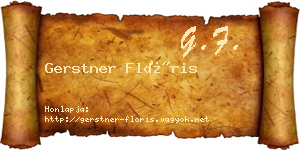 Gerstner Flóris névjegykártya